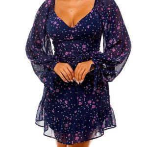 COPY - NWT B Darlin Long Sleeve Floral Dress 3/4